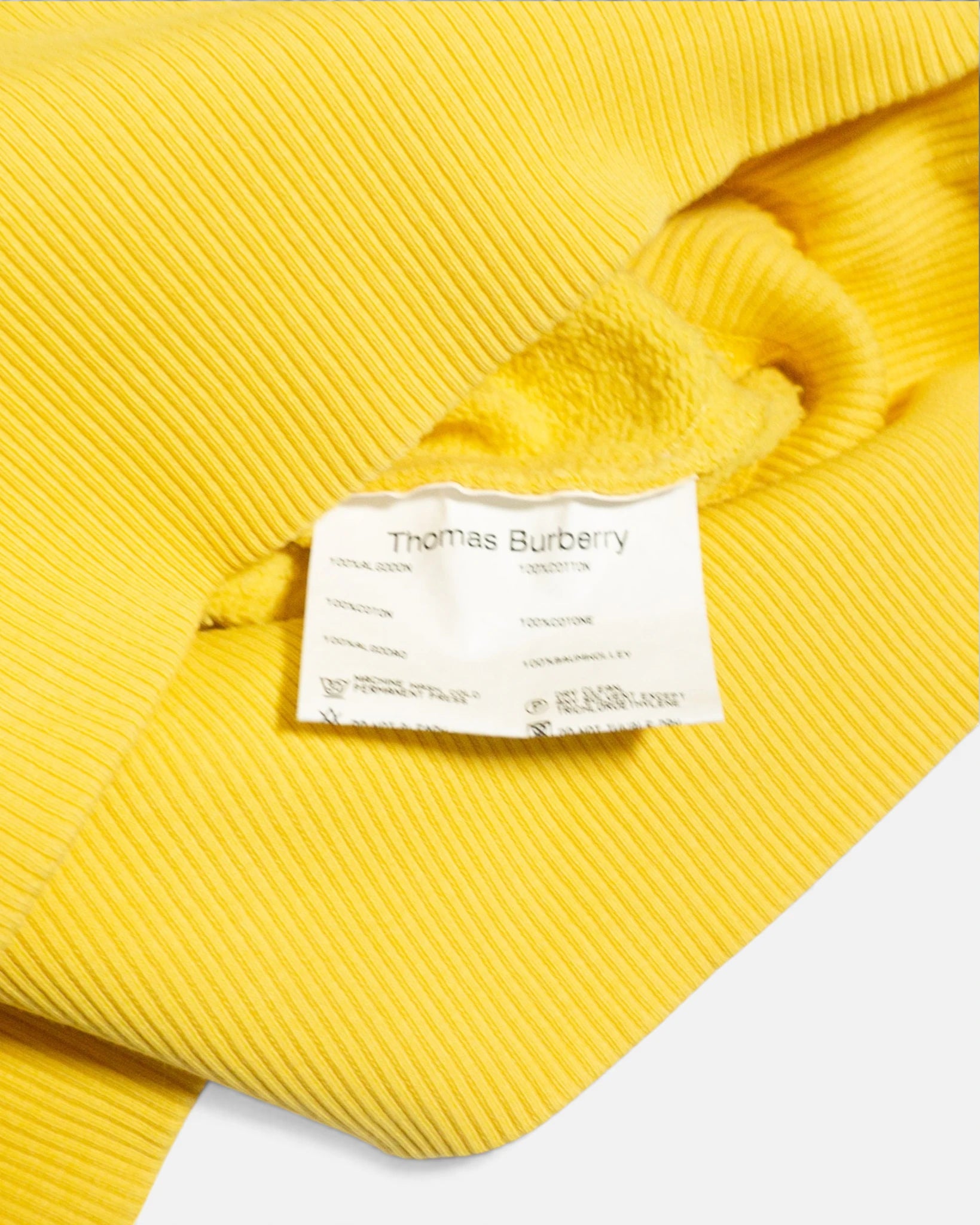 Sudadera Thomas Burberry Amarilla Vintage — Talla S