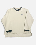 Sudadera Nike Vneck Crema Vintage 90s — Talla S