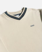 Sudadera Nike Vneck Crema Vintage 90s — Talla S
