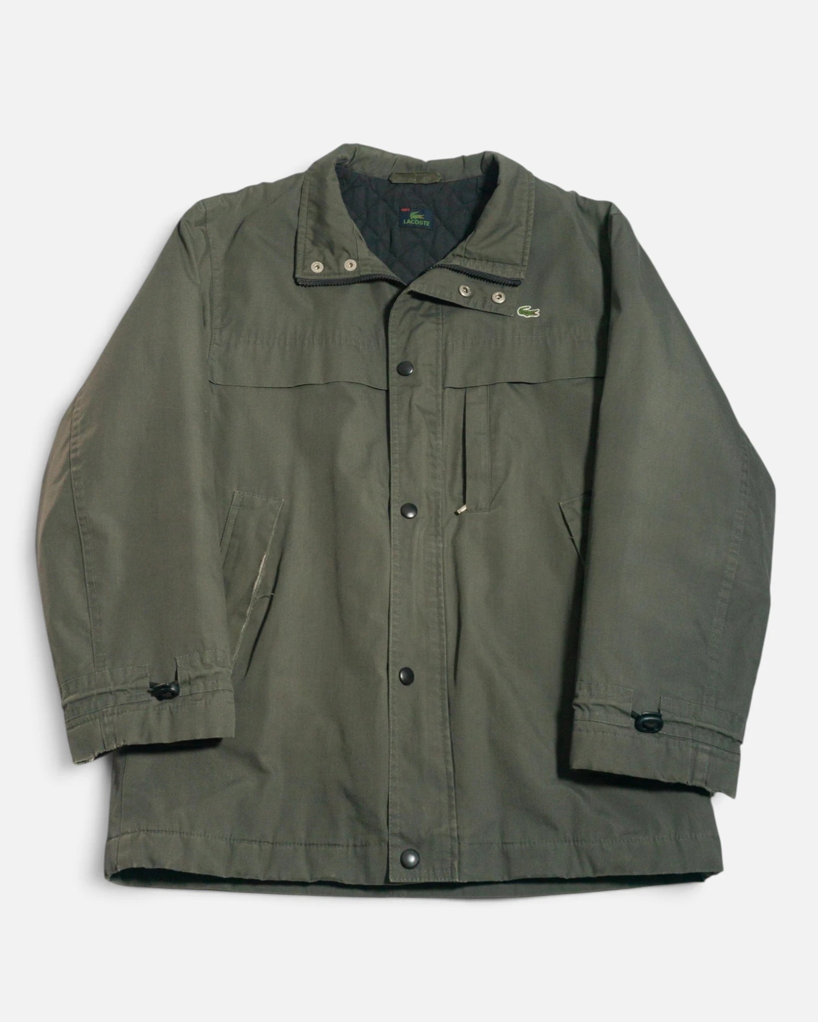 Chaqueta Lacoste Verde Cazador Vintage 90s — Talla XL