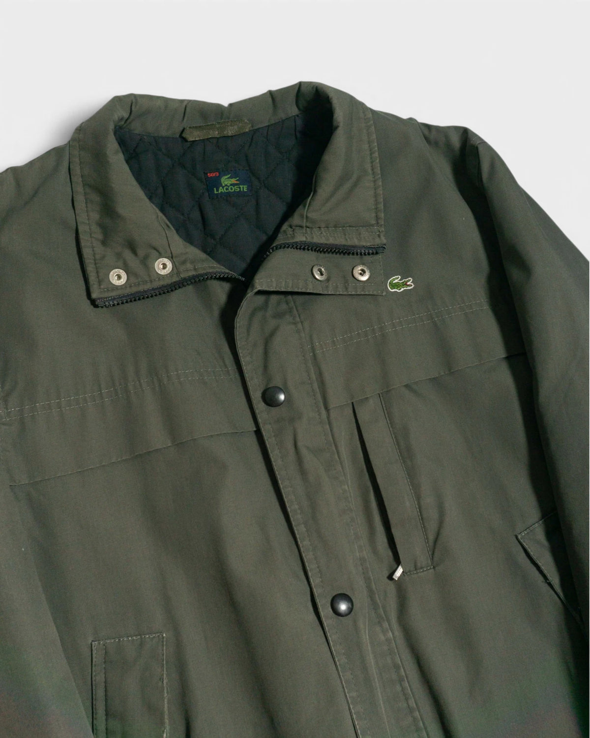 Chaqueta Lacoste Verde Cazador Vintage 90s — Talla XL
