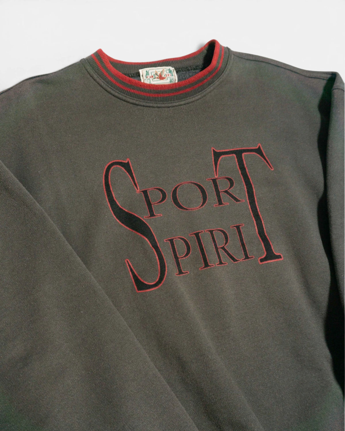 Sudadera Sport Spirit Gris Grafito Vintage 90s — Talla M