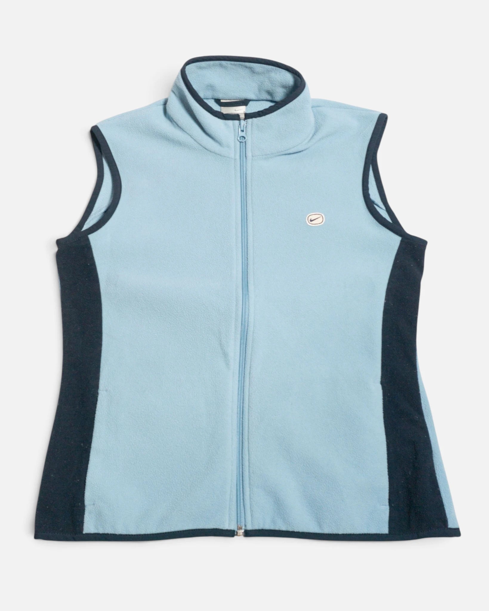 Chaleco Forro Polar Nike Azul Celeste Vintage Mujer — Talla S
