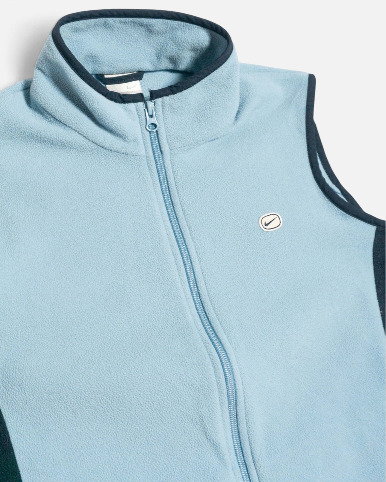 Chaleco Forro Polar Nike Azul Celeste Vintage Mujer — Talla S