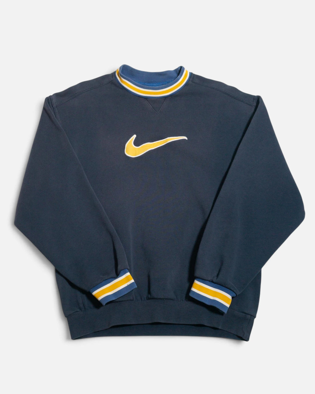 Sudadera Nike Center Swoosh Azul Vintage 90s — Talla S