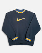 Sudadera Nike Center Swoosh Azul Vintage 90s — Talla S