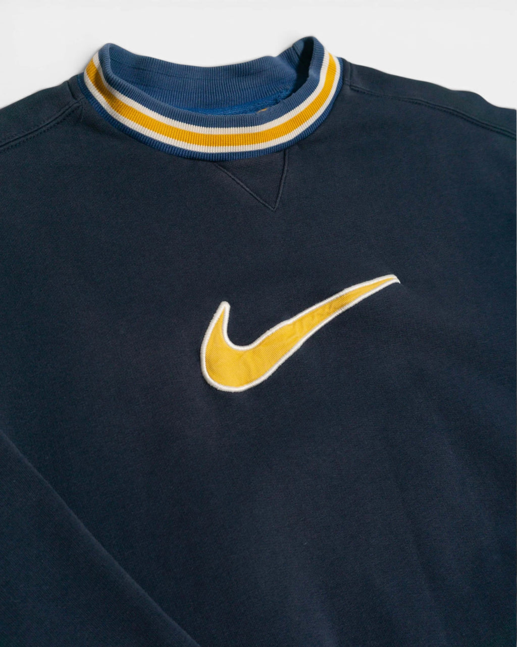 Sudadera Nike Center Swoosh Azul Vintage 90s — Talla S