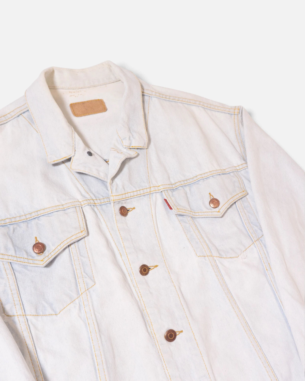Chaqueta Distressed Levi's Azul Hielo Vintage 90s — Talla M