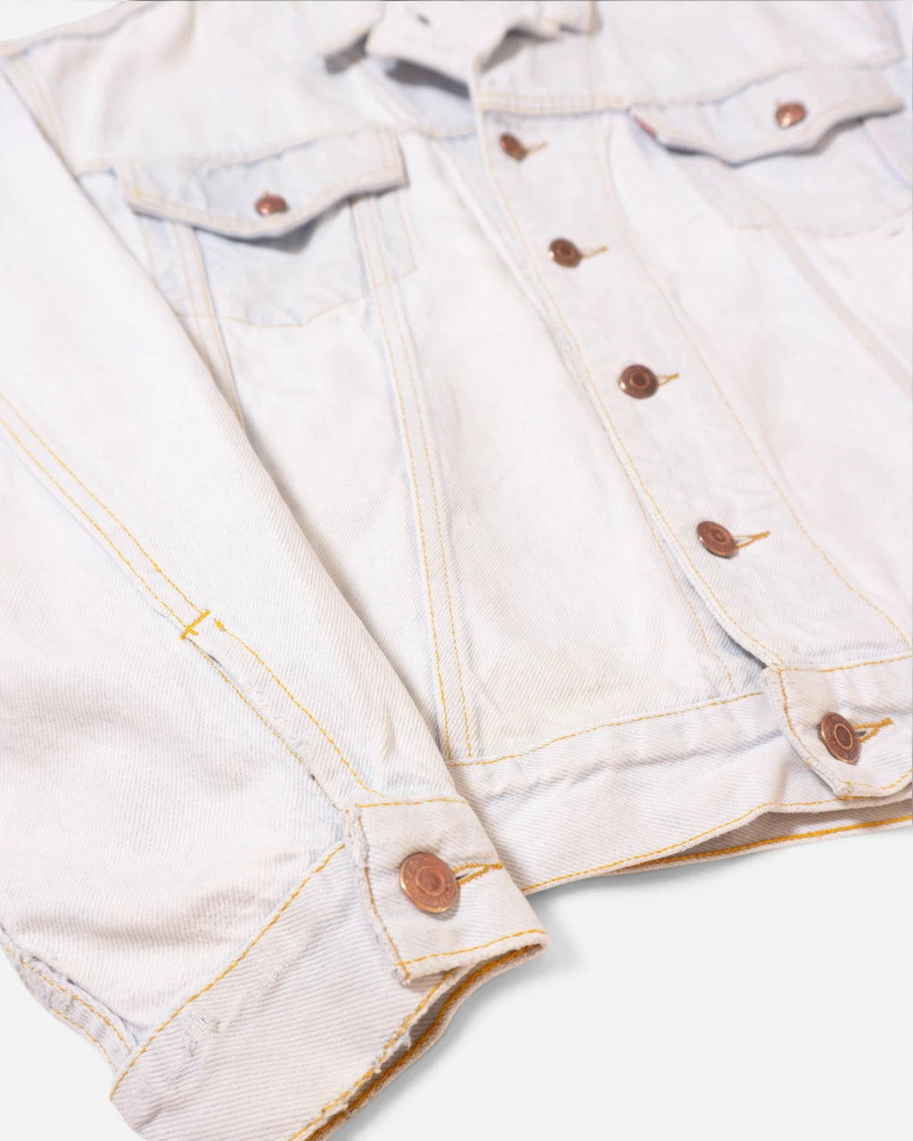 Chaqueta Distressed Levi's Azul Hielo Vintage 90s — Talla M
