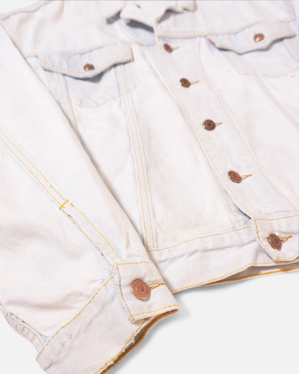 Chaqueta Distressed Levi's Azul Hielo Vintage 90s — Talla M