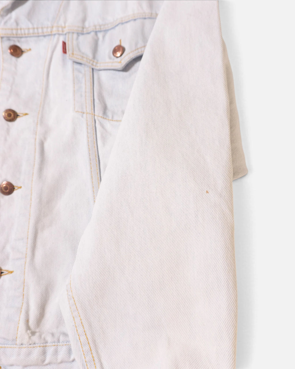 Chaqueta Distressed Levi's Azul Hielo Vintage 90s — Talla M