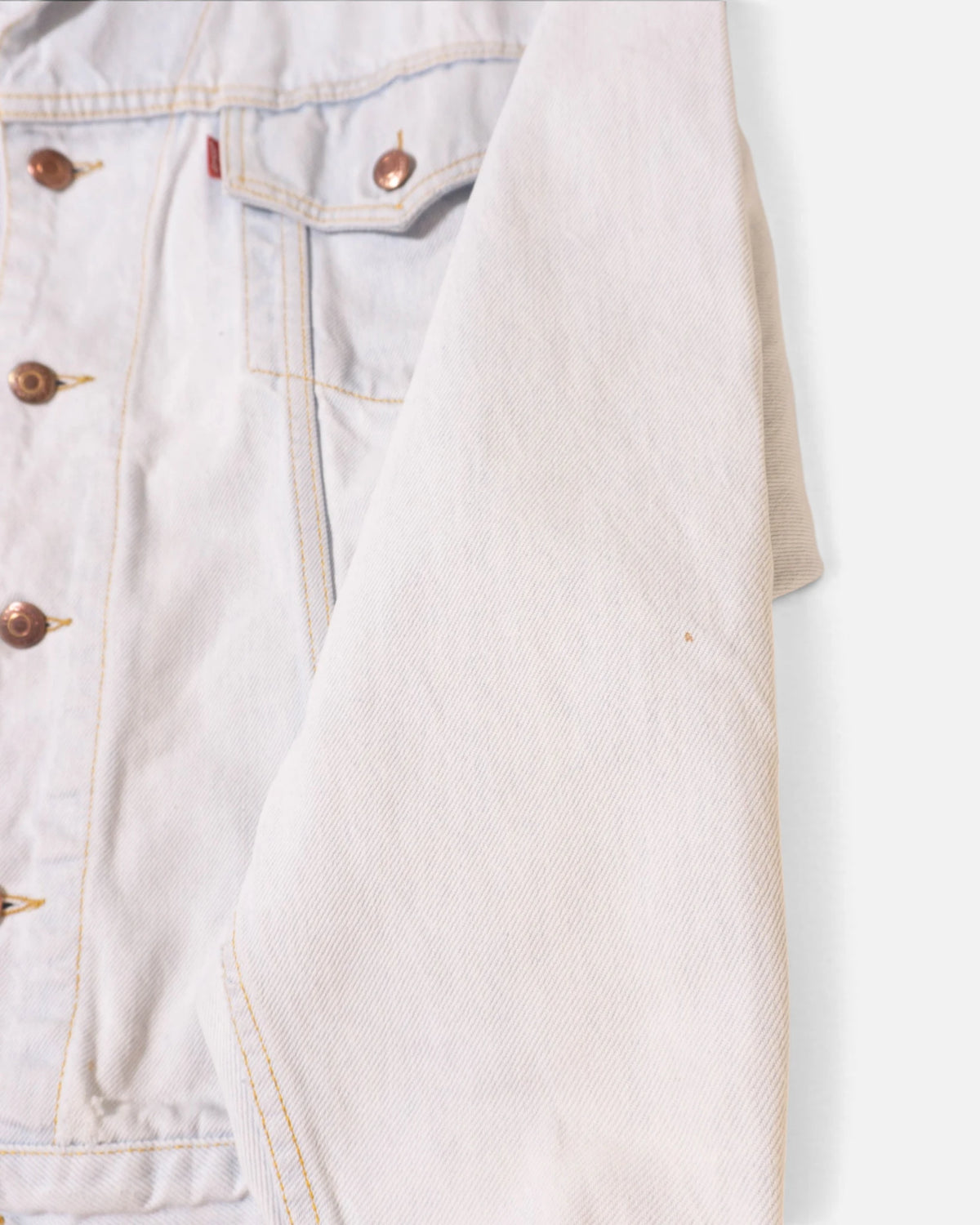 Chaqueta Distressed Levi's Azul Hielo Vintage 90s — Talla M