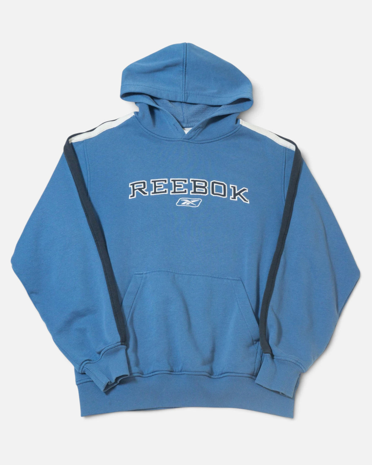 Sudadera Reebok Celeste Vintage 90s Con Capucha — Talla S