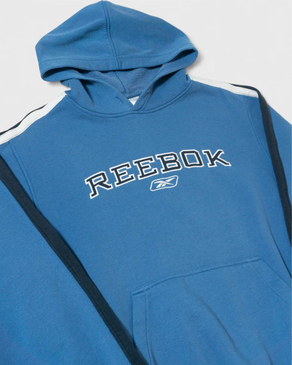 Sudadera Reebok Celeste Vintage 90s Con Capucha — Talla S