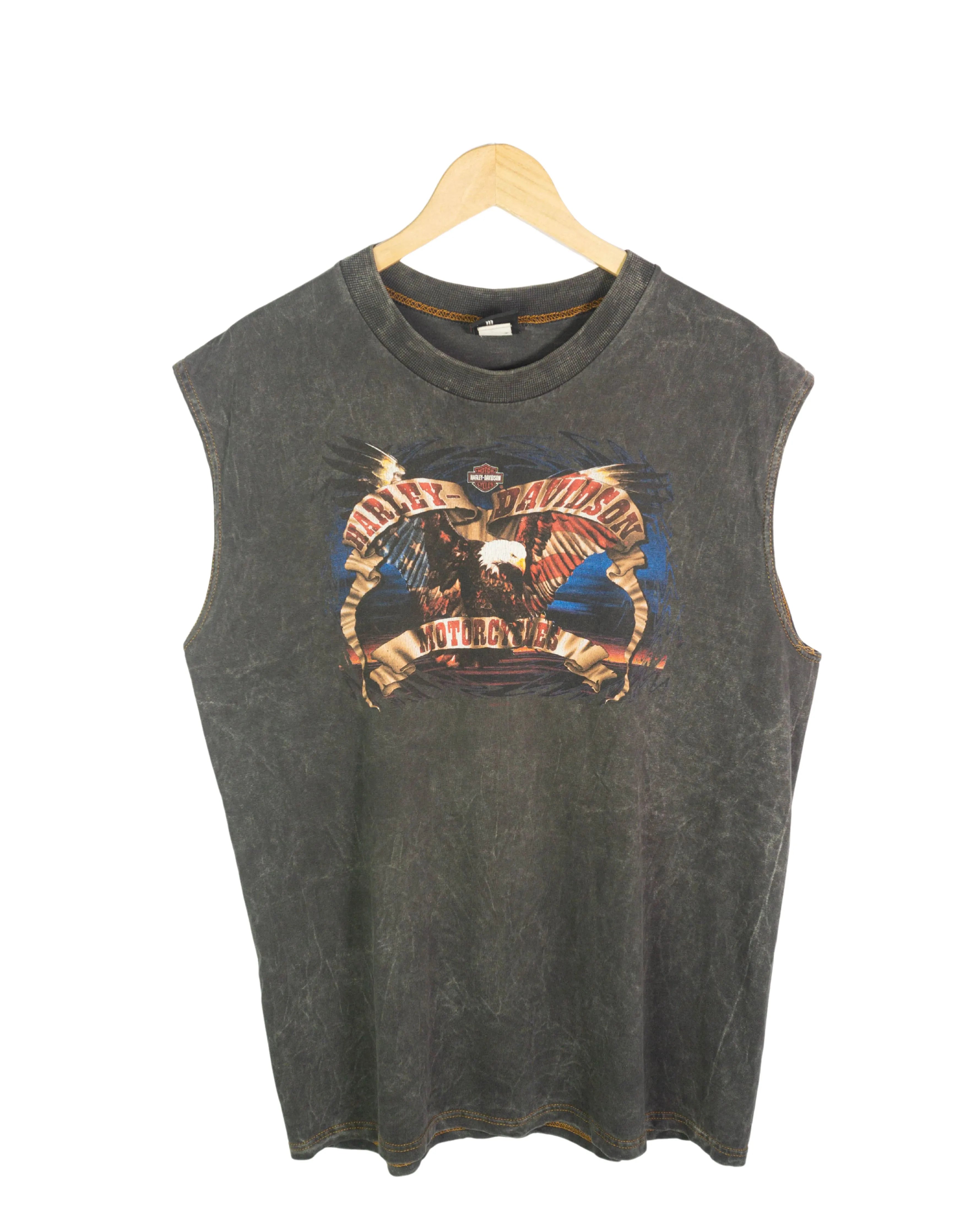 Camiseta Sin Mangas Harley-Davidson Águila Vintage 90s — Talla L