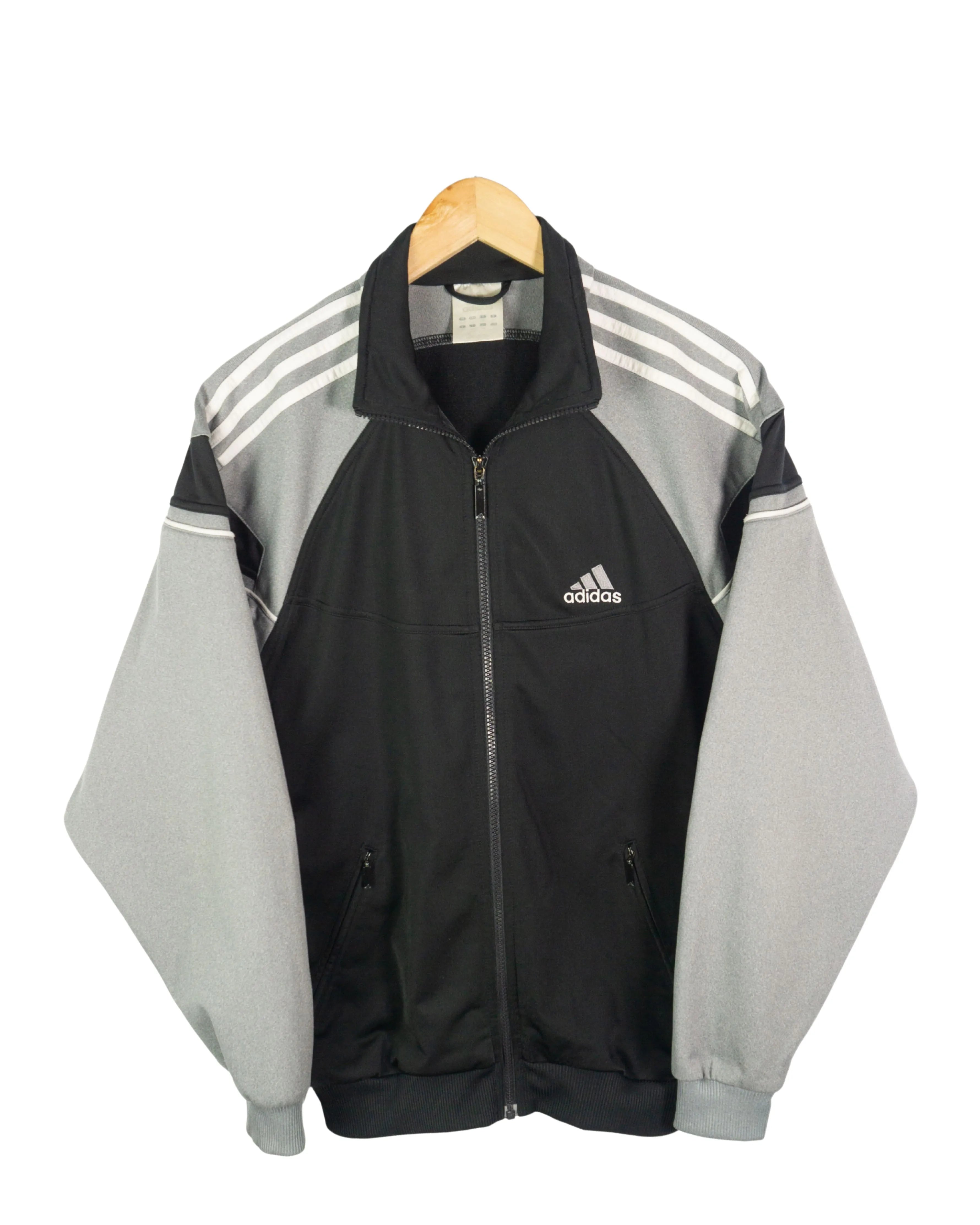 Chaqueta deportiva Adidas vintage 00s negro/gris M