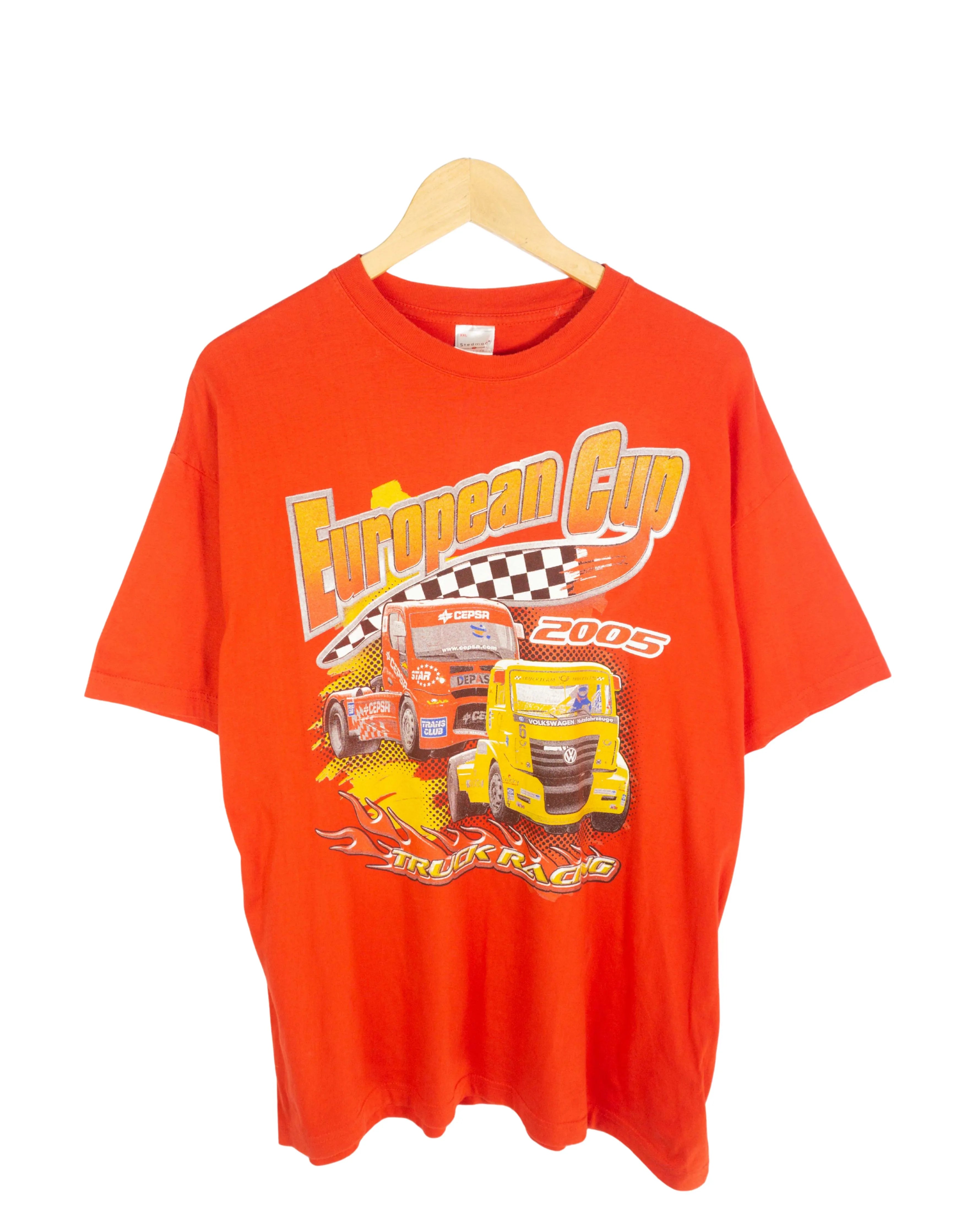 Camiseta print Truck European Cup 2005 roja XXL