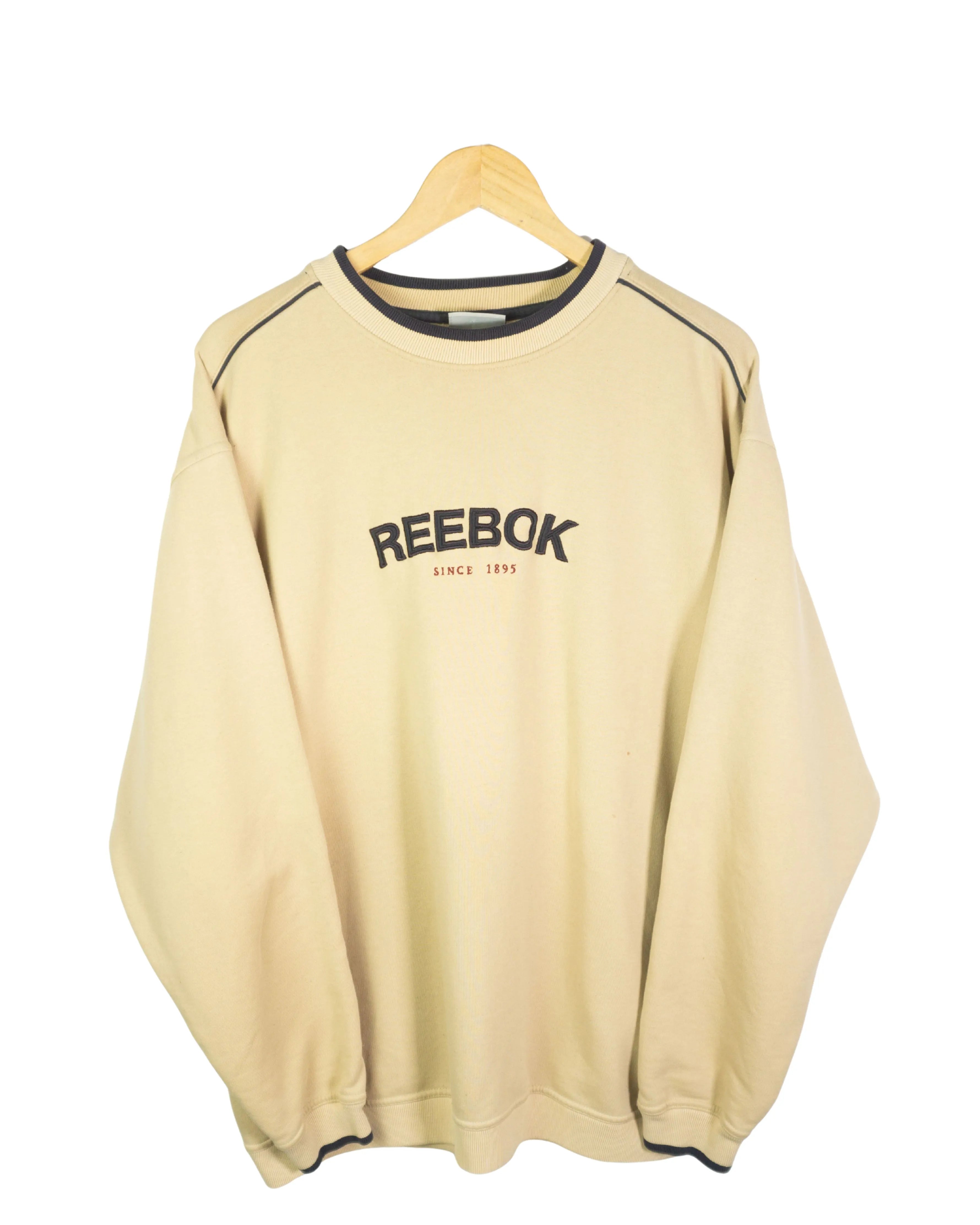 Sudadera bordado Reebok marrón claro XL