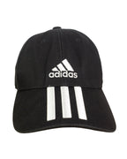 Gorra Adidas Negra 3 Rayas Bordadas — Talla S