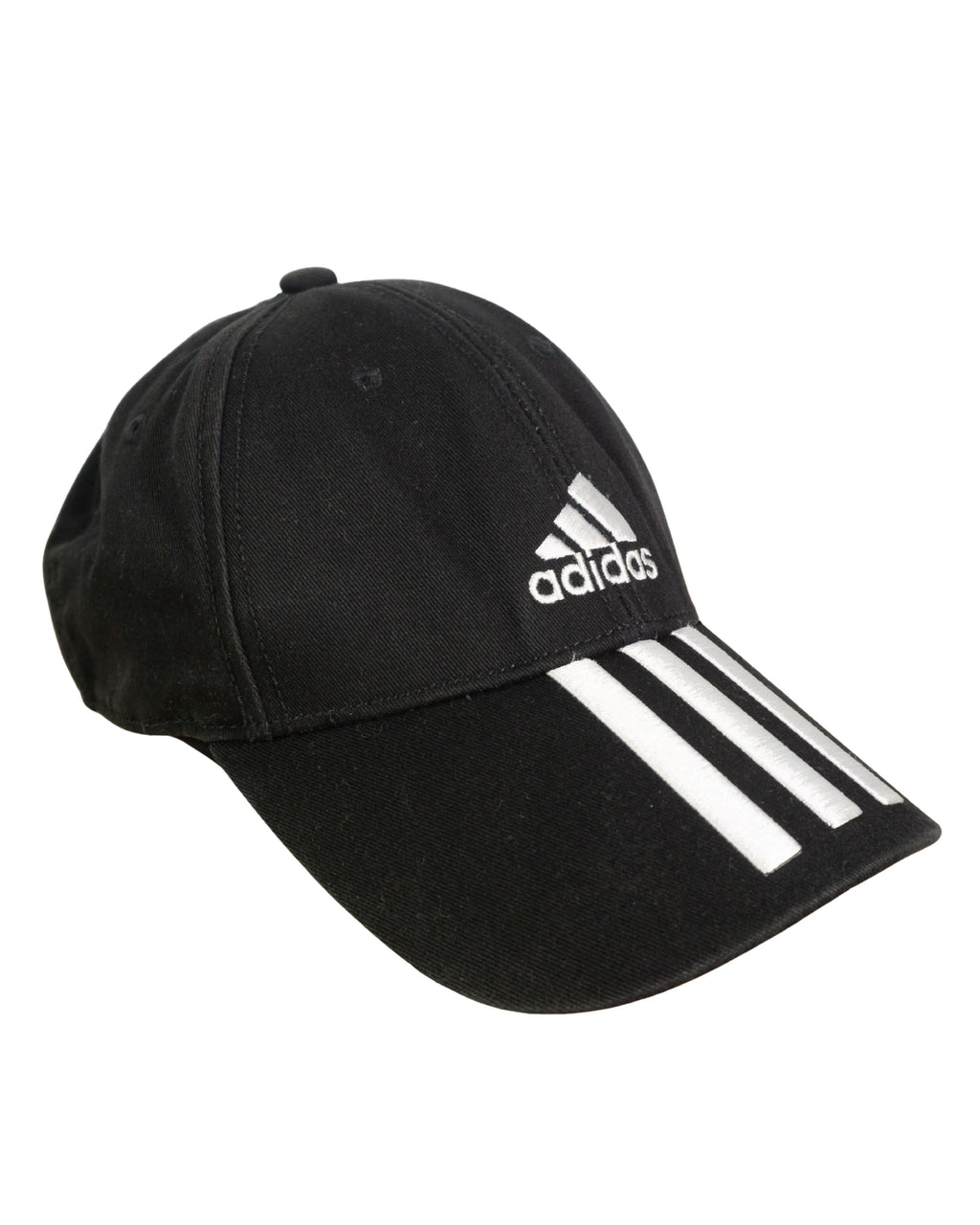 Gorra Adidas Negra 3 Rayas Bordadas — Talla S