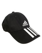 Gorra Adidas Negra 3 Rayas Bordadas — Talla S