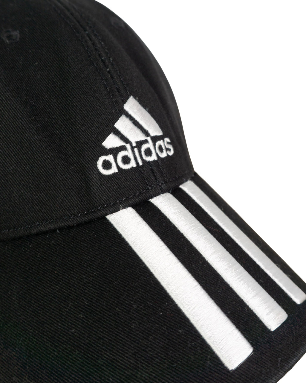 Gorra Adidas Negra 3 Rayas Bordadas — Talla S