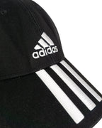 Gorra Adidas Negra 3 Rayas Bordadas — Talla S