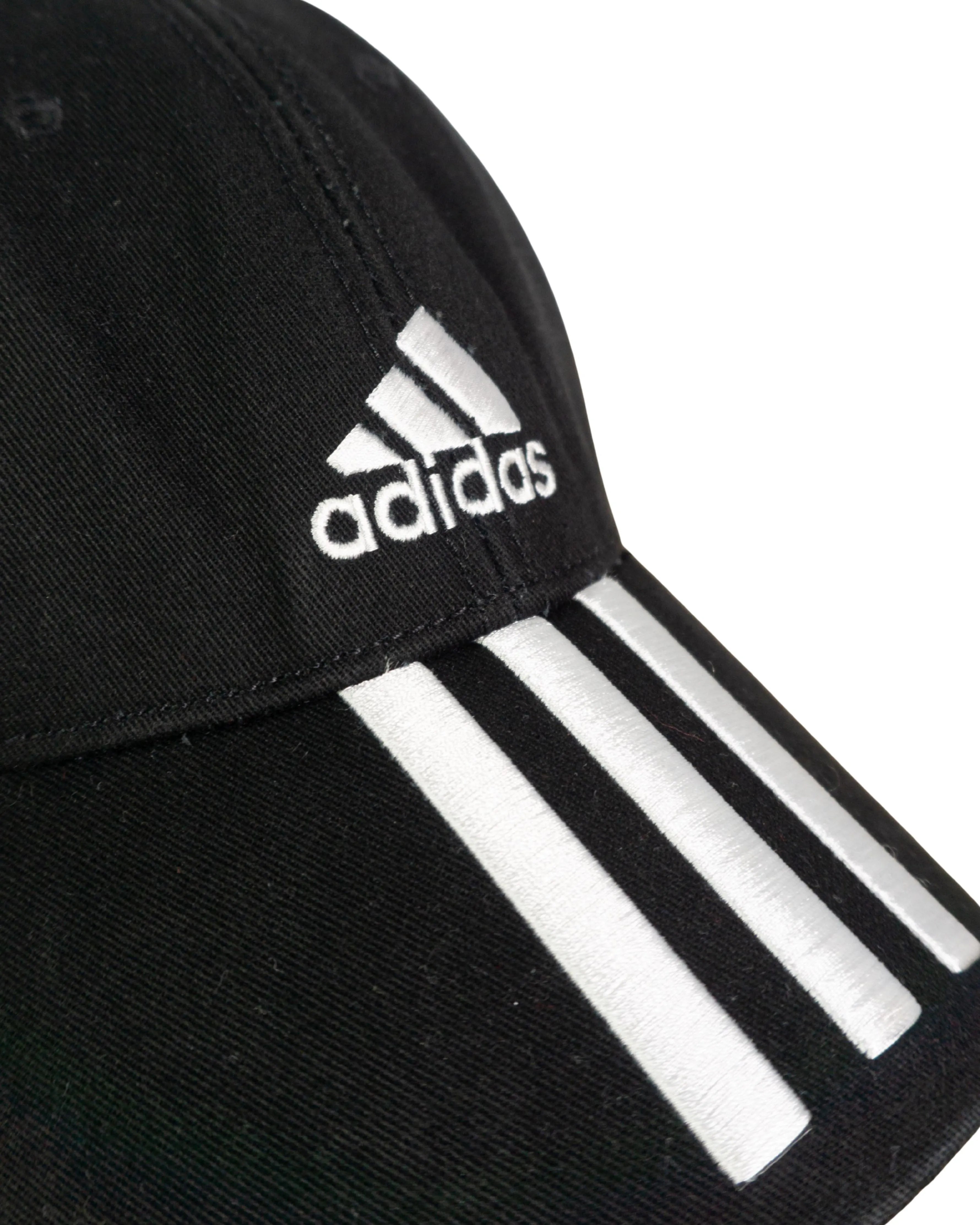 Gorra Adidas Negra 3 Rayas Bordadas — Talla S