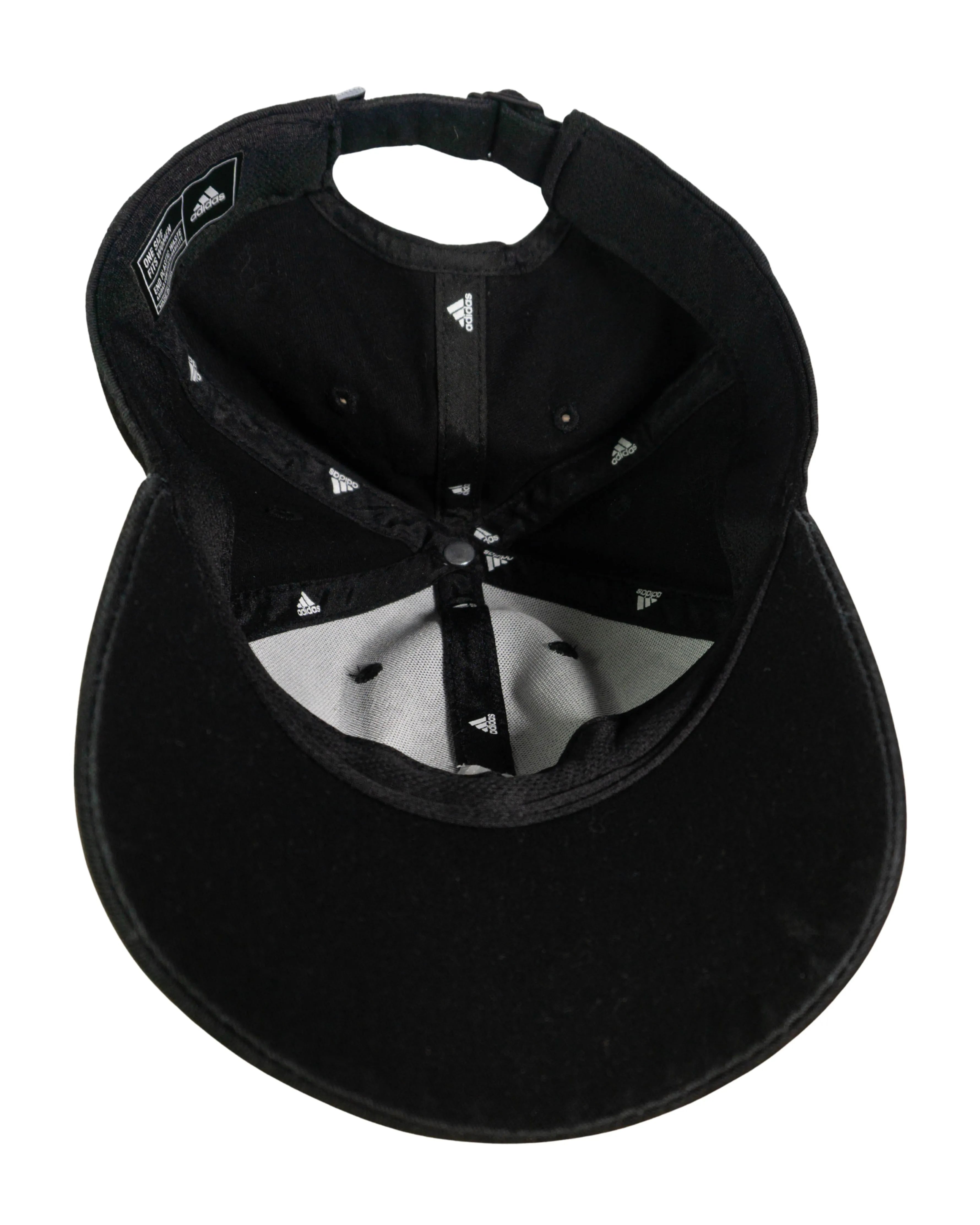 Gorra Adidas Negra 3 Rayas Bordadas — Talla S
