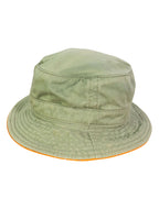 Bucket Hat Fila Verde Caqui y Naranja Vintage 00s — Talla S