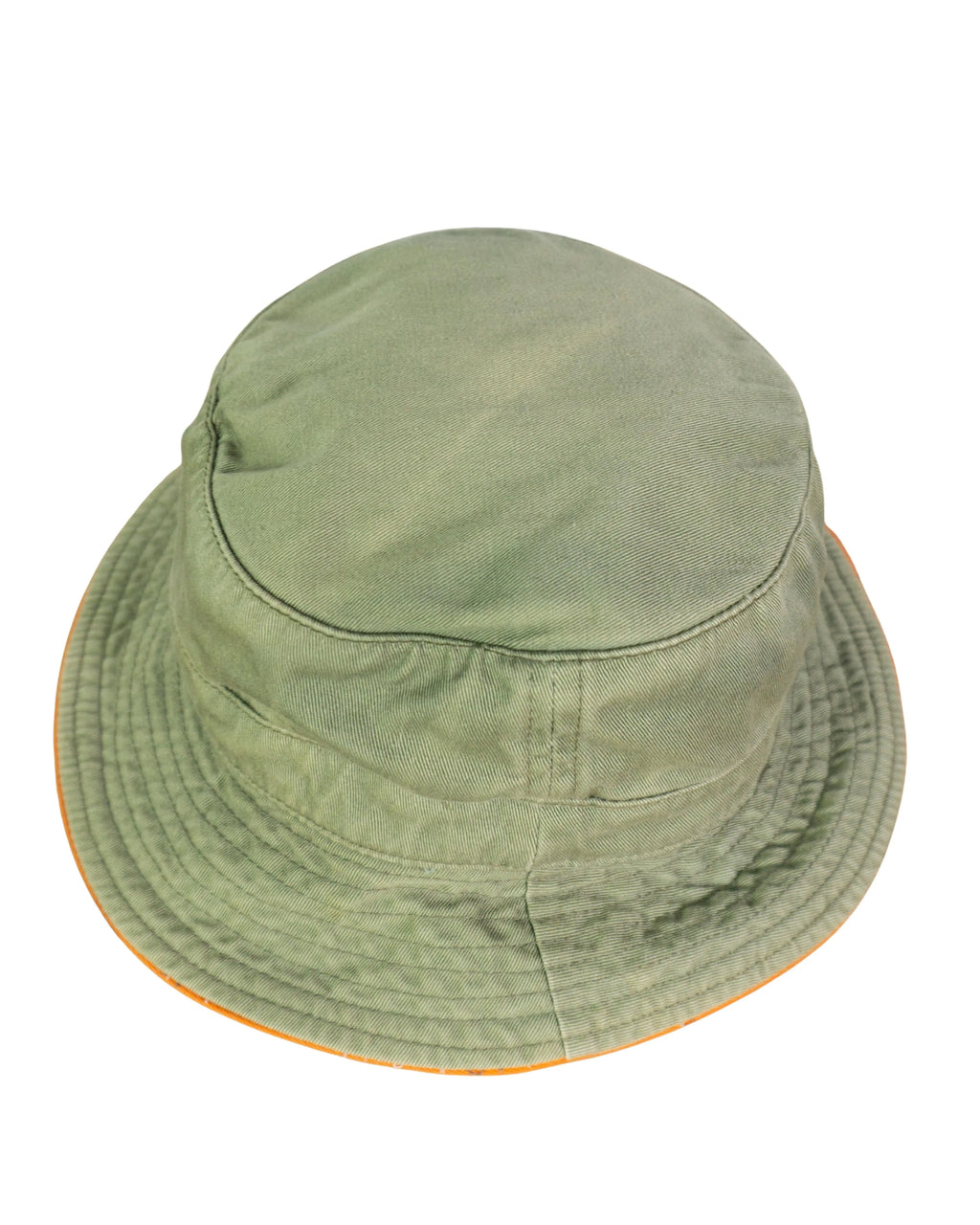 Bucket Hat Fila Verde Caqui y Naranja Vintage 00s — Talla S