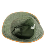 Bucket Hat Fila Verde Caqui y Naranja Vintage 00s — Talla S