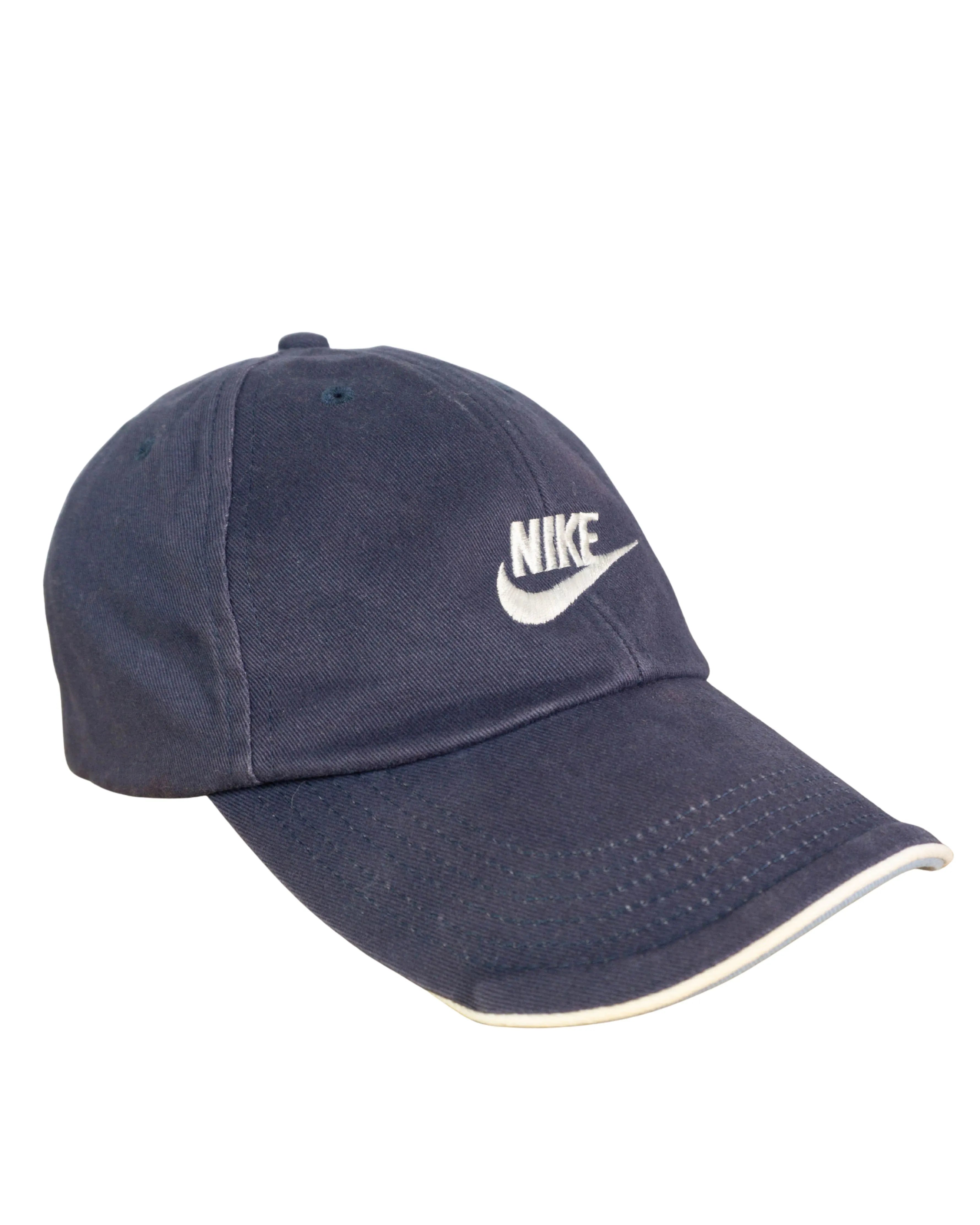 Gorra Nike Azul Marino Logo Bordado Vintage 00s — Talla S
