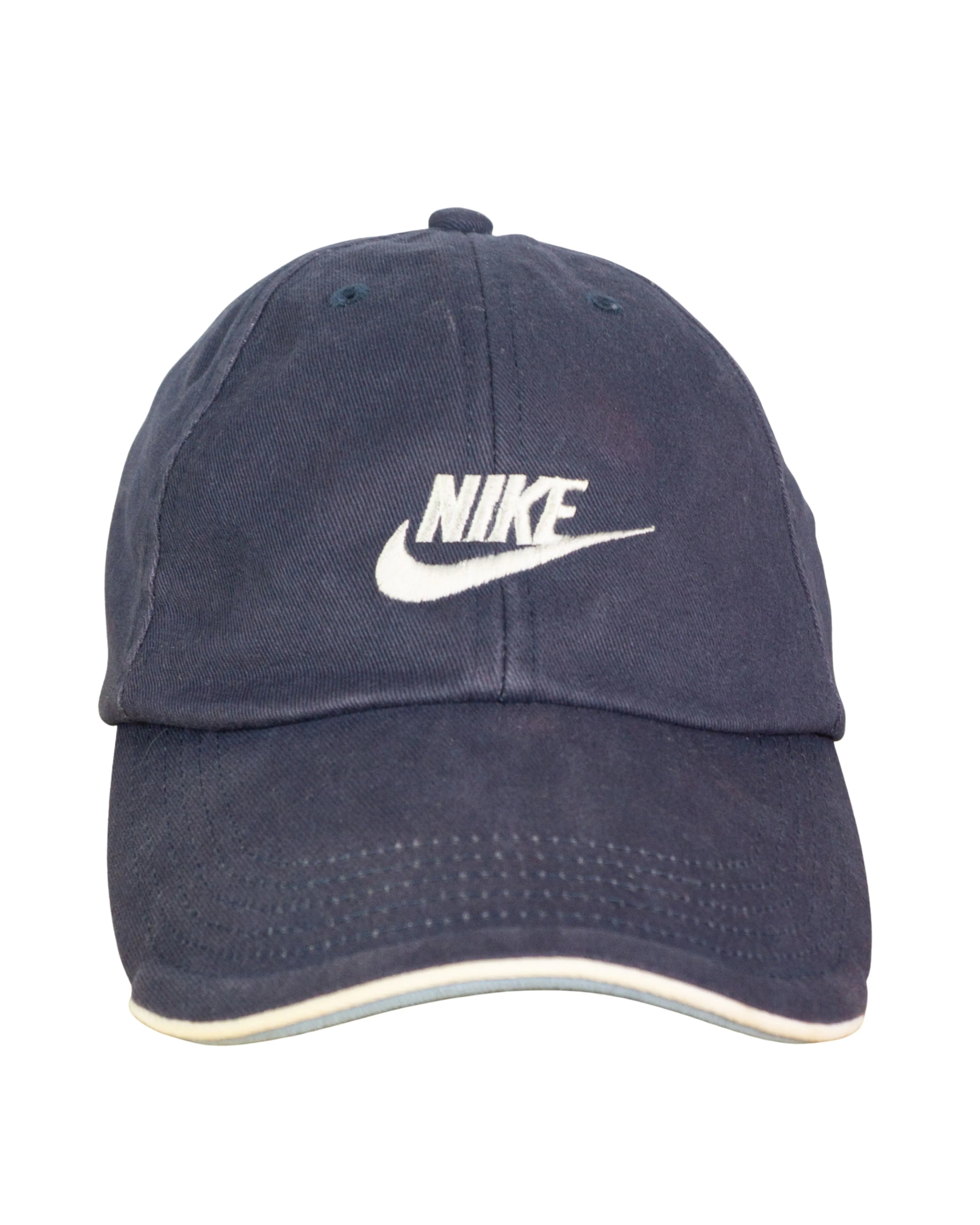 Gorra Nike Azul Marino Logo Bordado Vintage 00s — Talla S