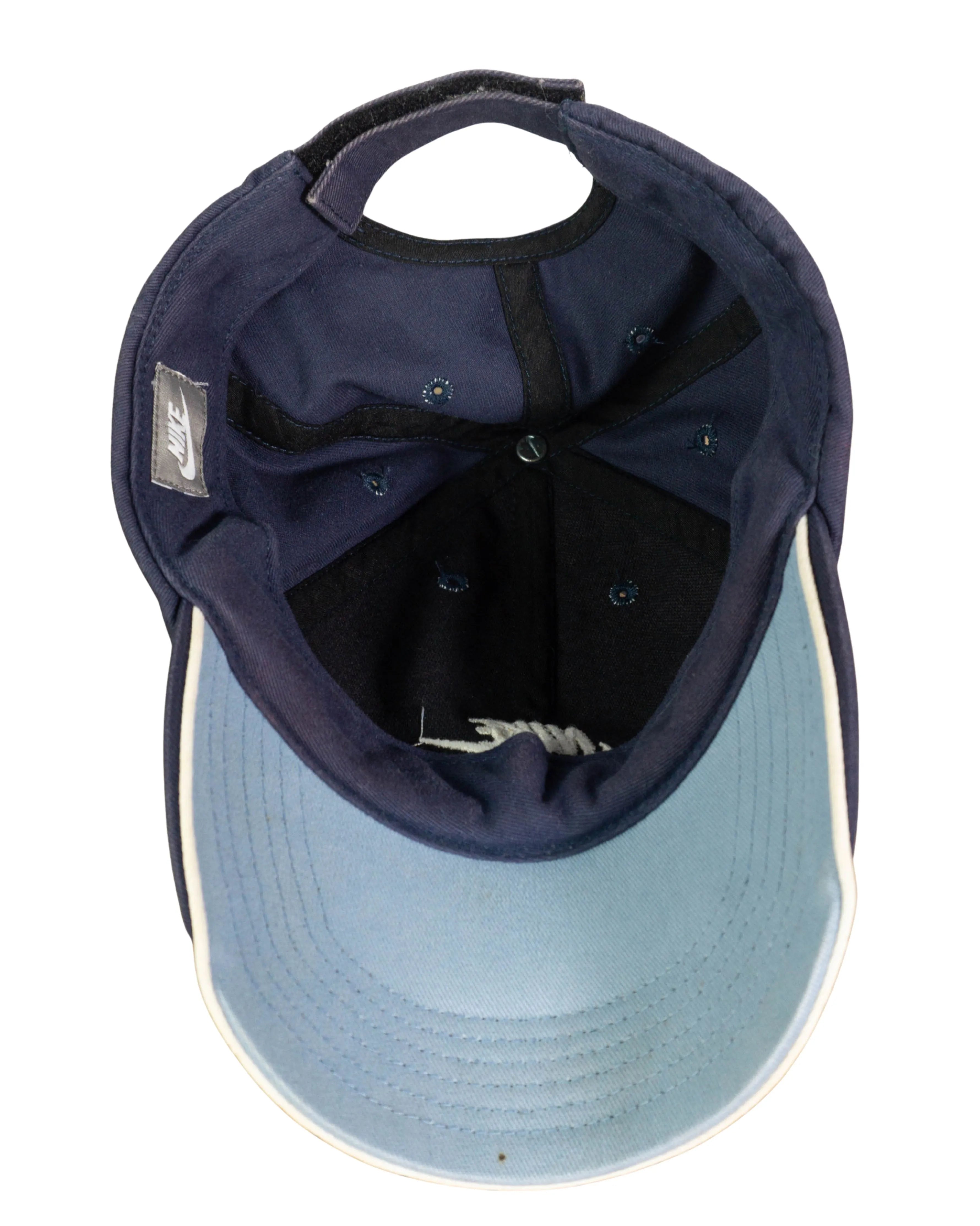 Gorra Nike Azul Marino Logo Bordado Vintage 00s — Talla S