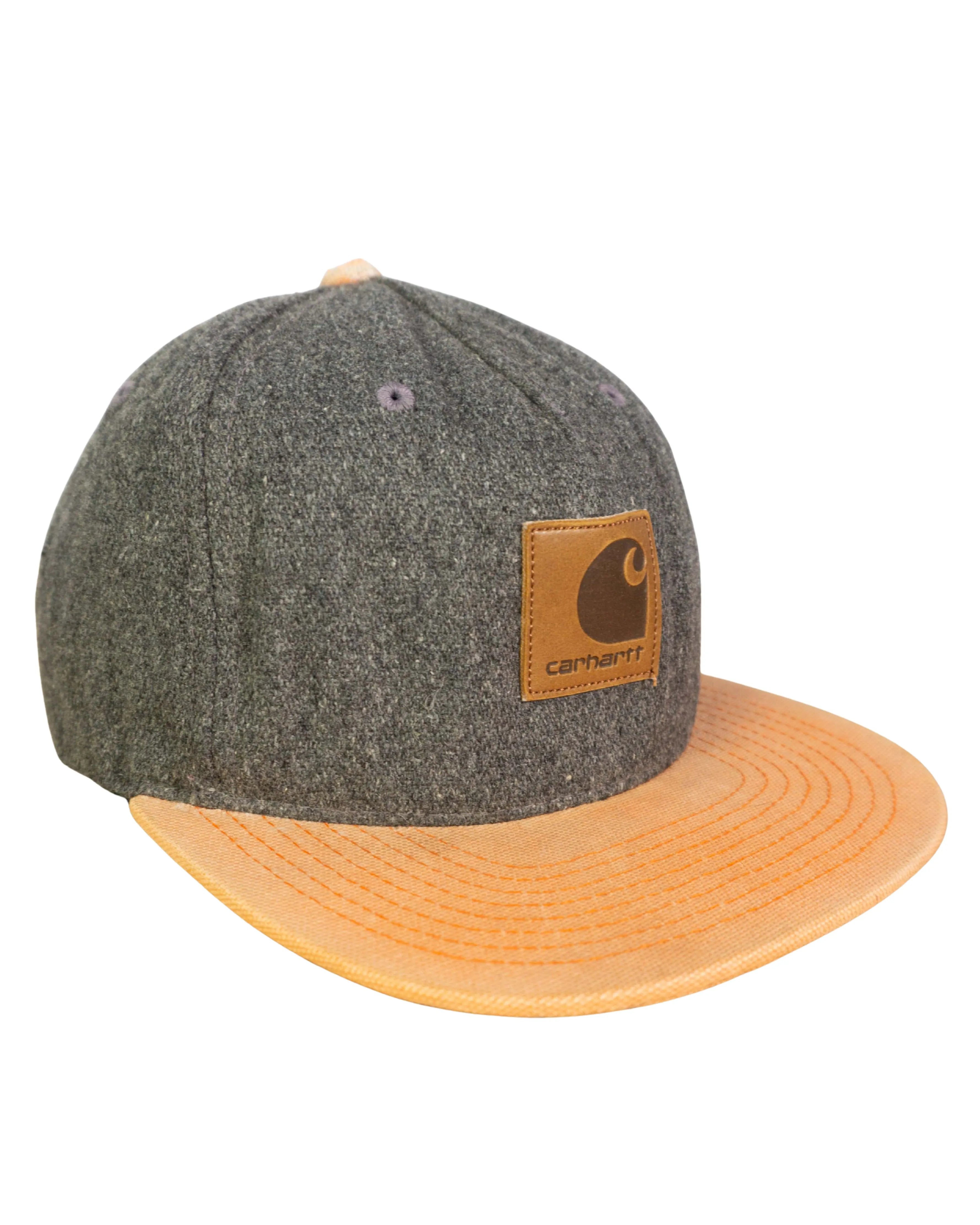 Gorra Plana Starter rework Carhartt Gris y Camel vintage — Talla M