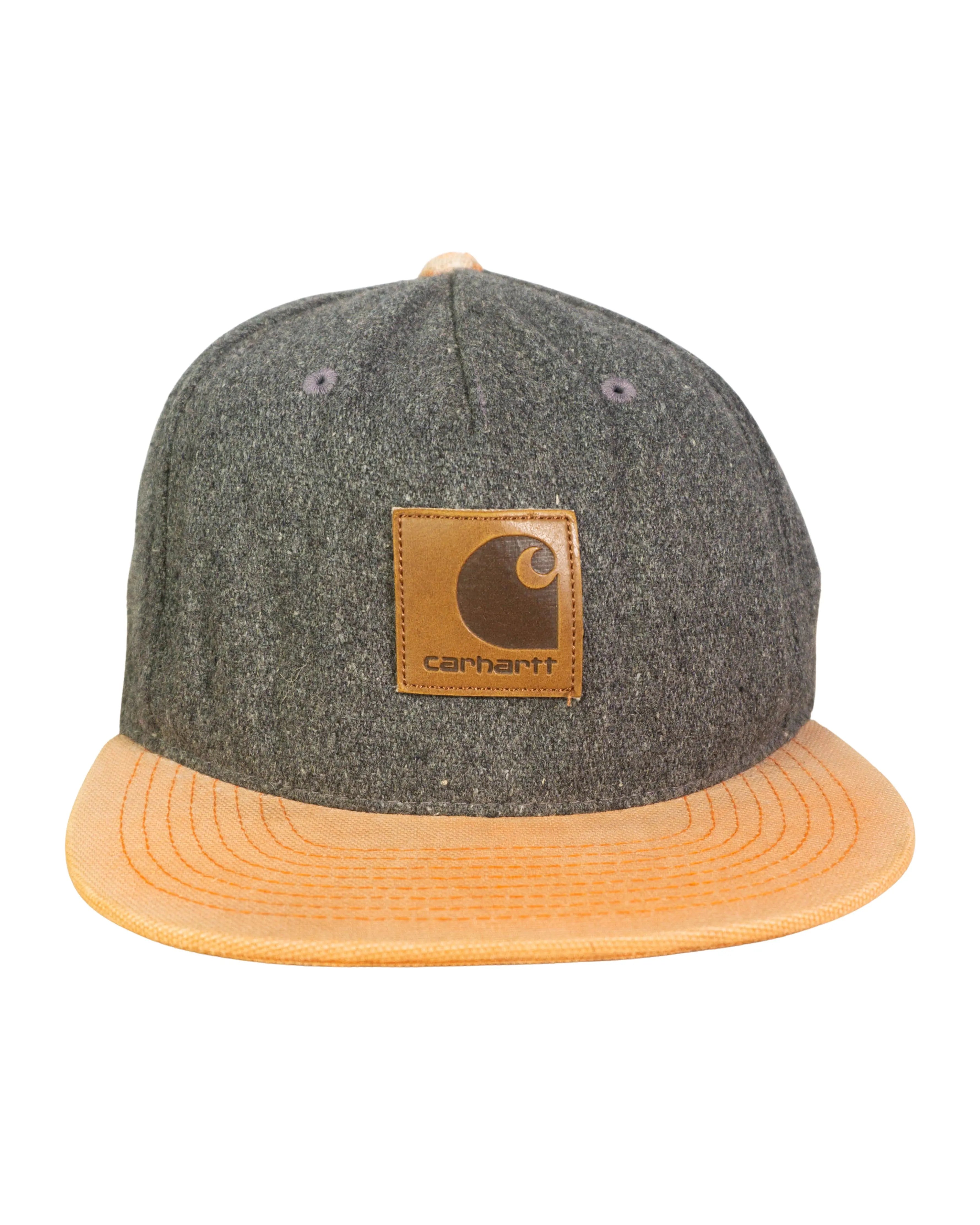 Gorra Plana Starter rework Carhartt Gris y Camel vintage — Talla M