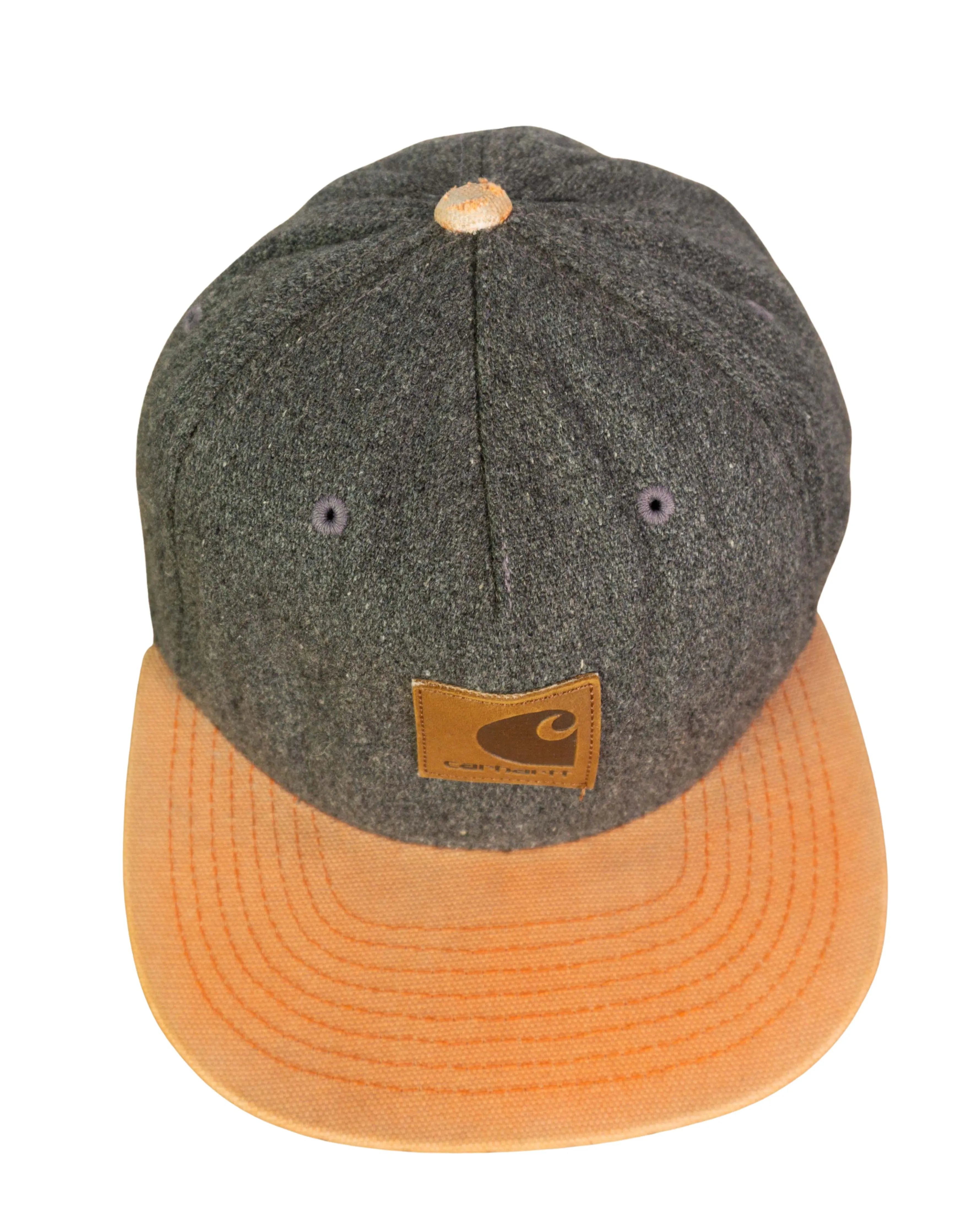 Gorra Plana Starter rework Carhartt Gris y Camel vintage — Talla M