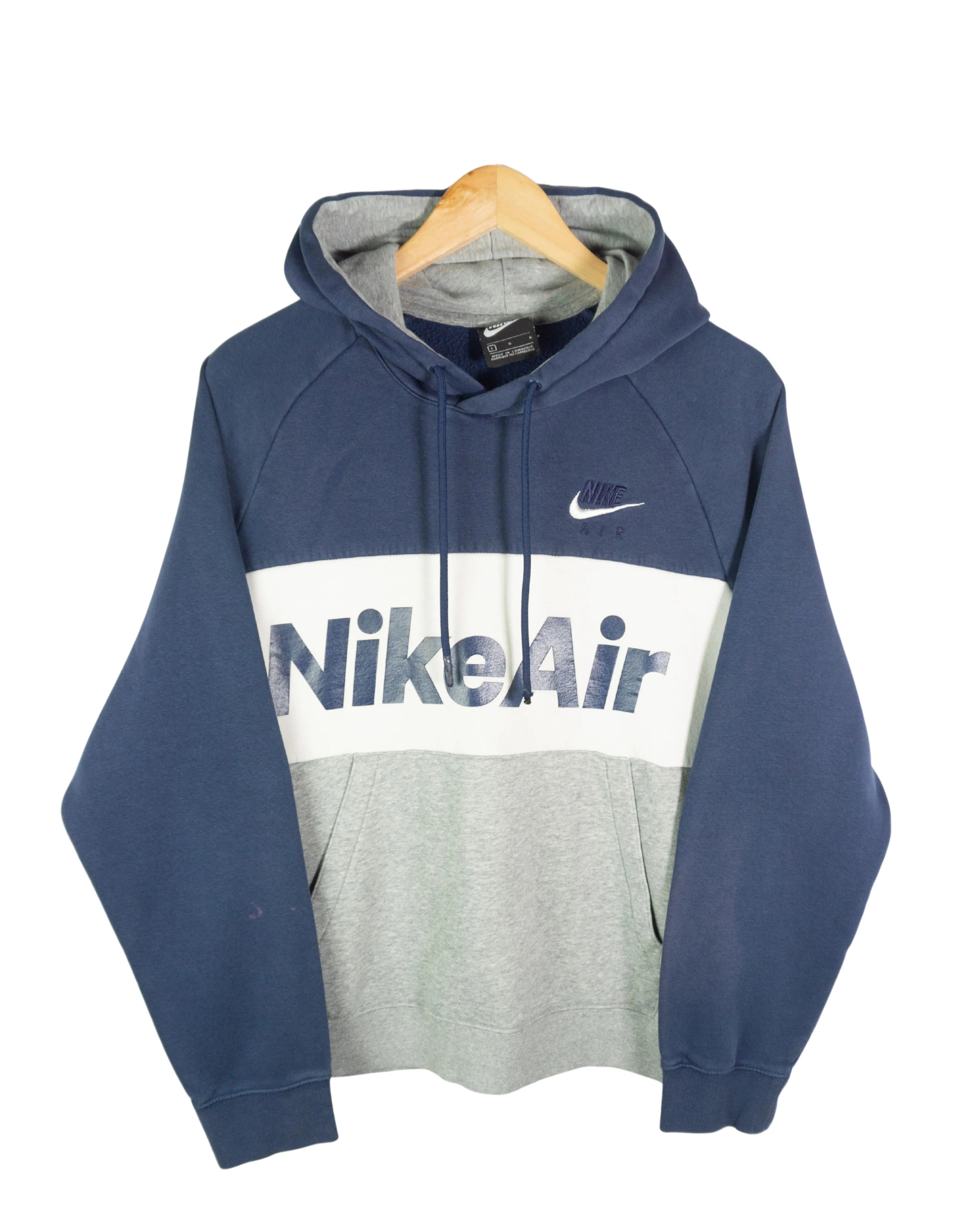 Sudadera Nike azul marino/gris L