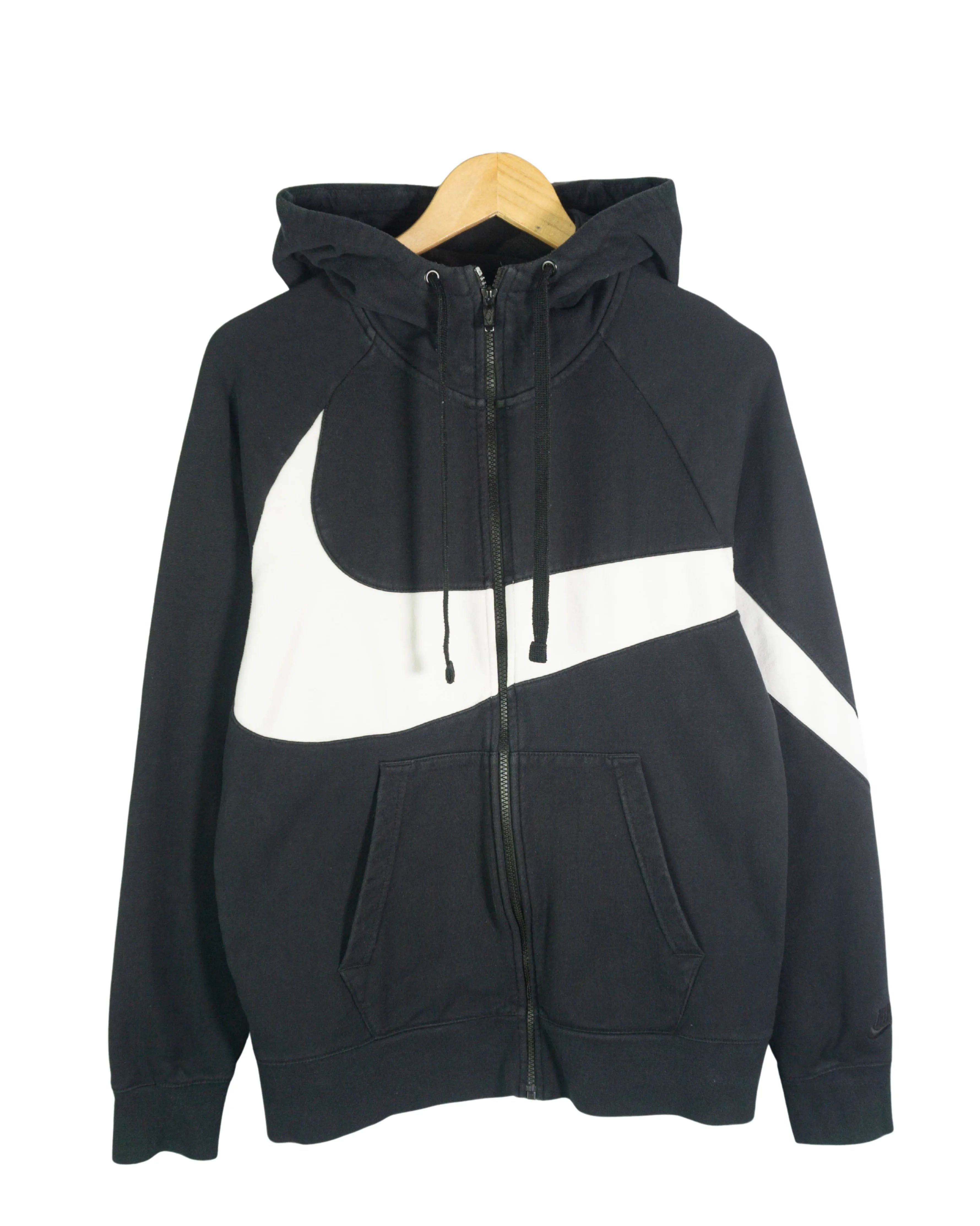 Sudadera con cremallera Nike negro/blanco M