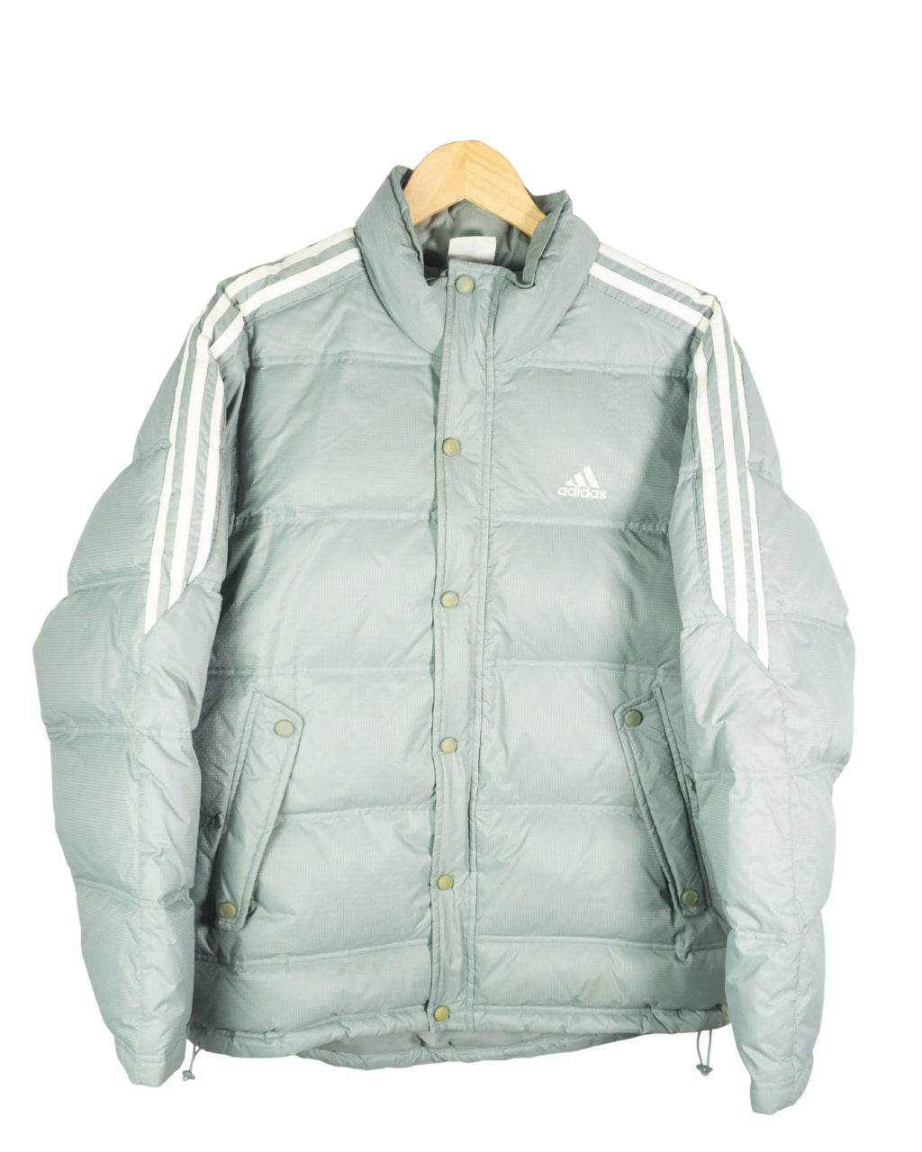 Abrigo acochado Adidas vintage 00s gris M