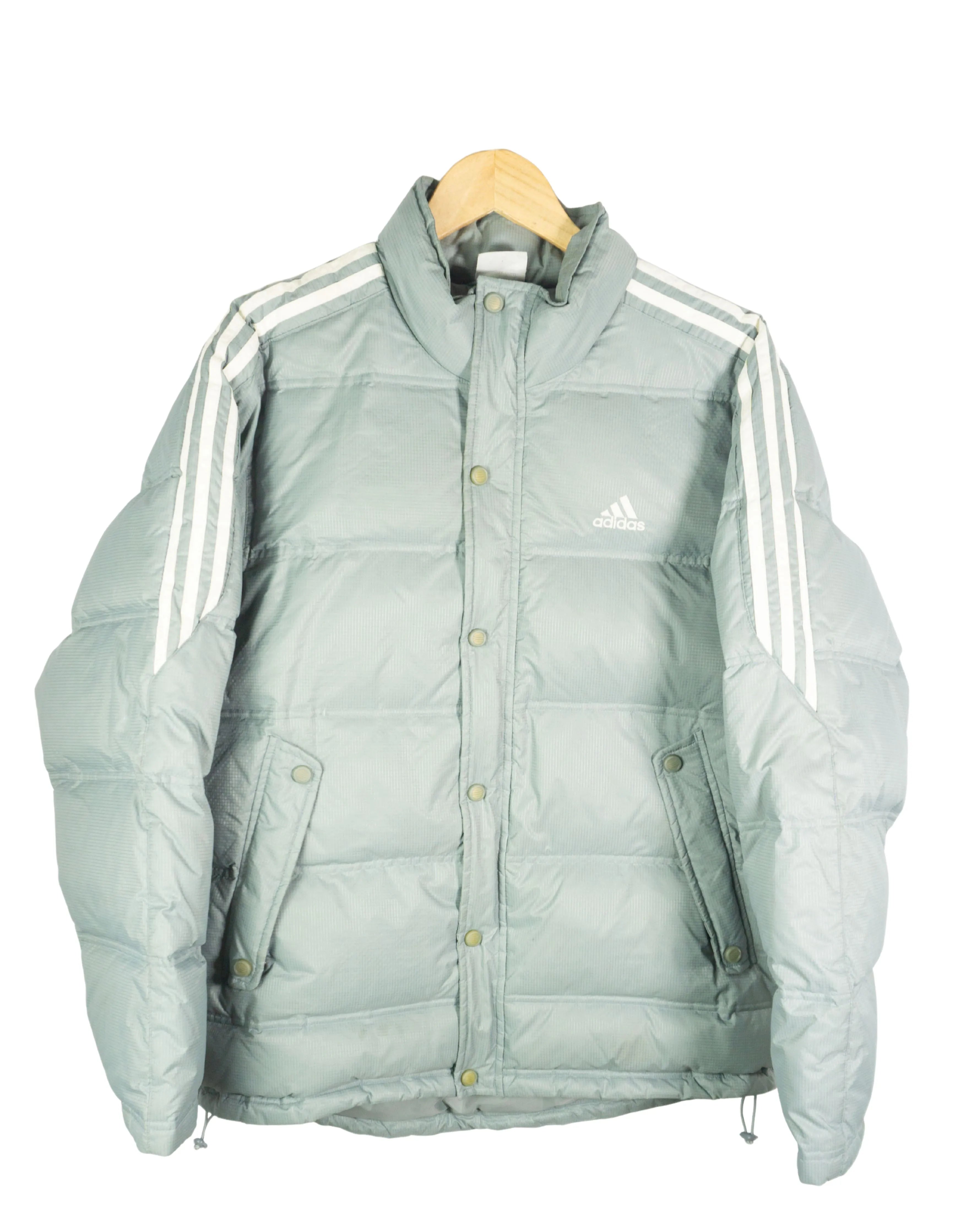 Abrigo acochado Adidas vintage 00s gris M
