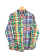 Camisa Polo Ralph Lauren Madras Multicolor 90s — Talla XXL