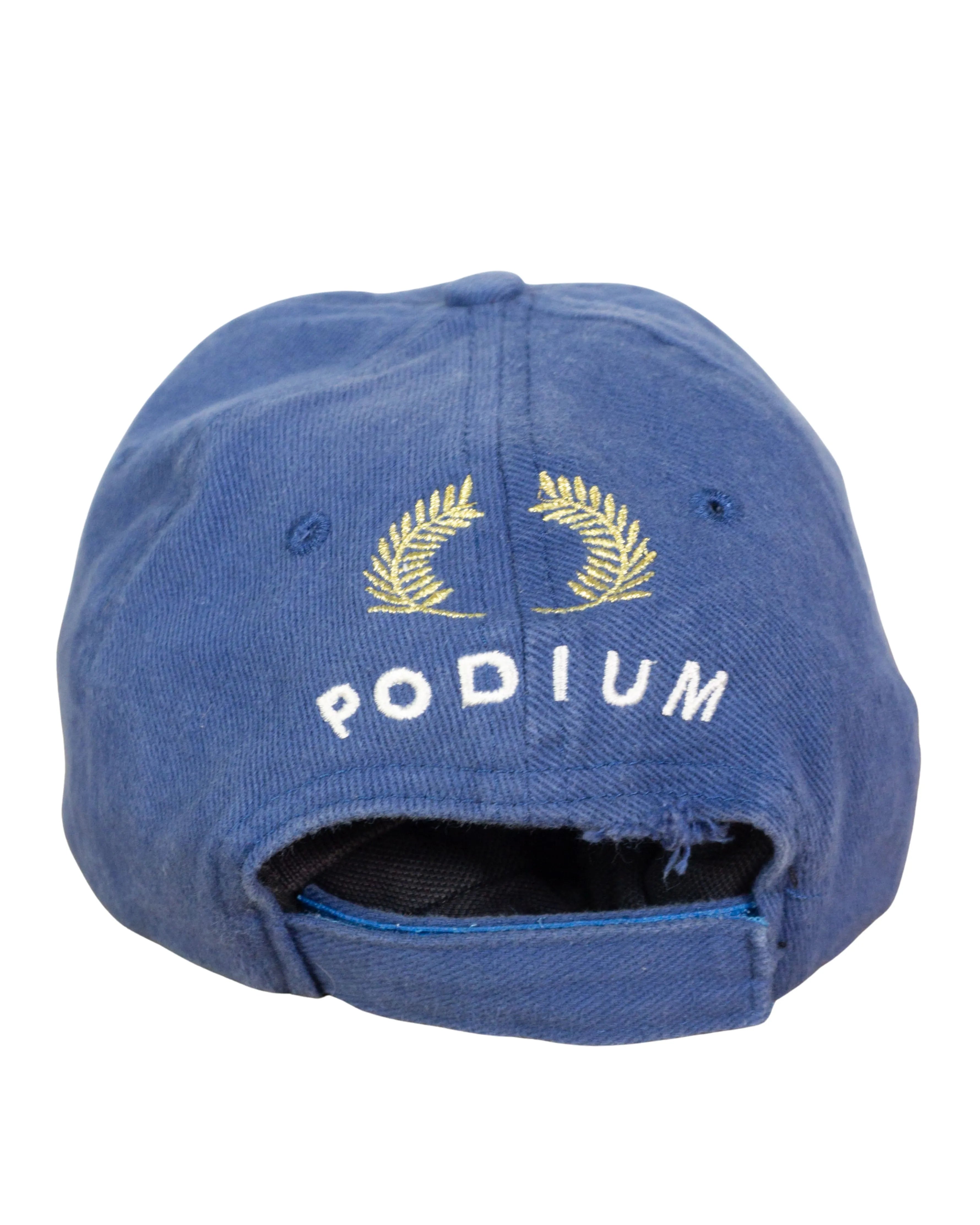 Gorra Michelin Azul Bordada con Laureles Vintage 90s — Talla M