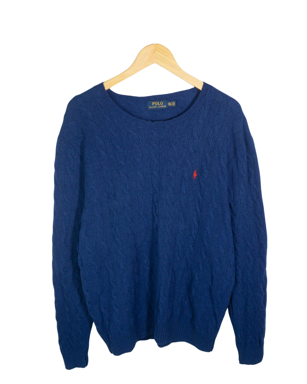 Jersey Ralph Lauren Cable Knit Azul Marino — Talla XXL
