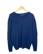 Jersey Ralph Lauren Cable Knit Azul Marino — Talla XXL