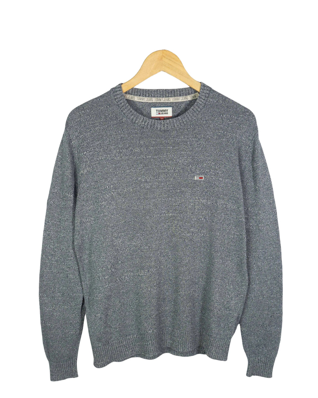 Jersey Tommy Jeans Punto Jaspeado Gris — Talla S