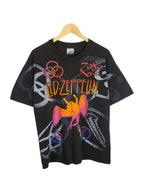 Camiseta Led Zeppelin Zoso Negro Hanes Vintage 90s — Talla XL