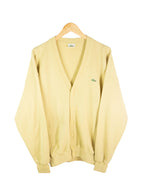 Cárdigan Lacoste vintage 90s amarillo XL