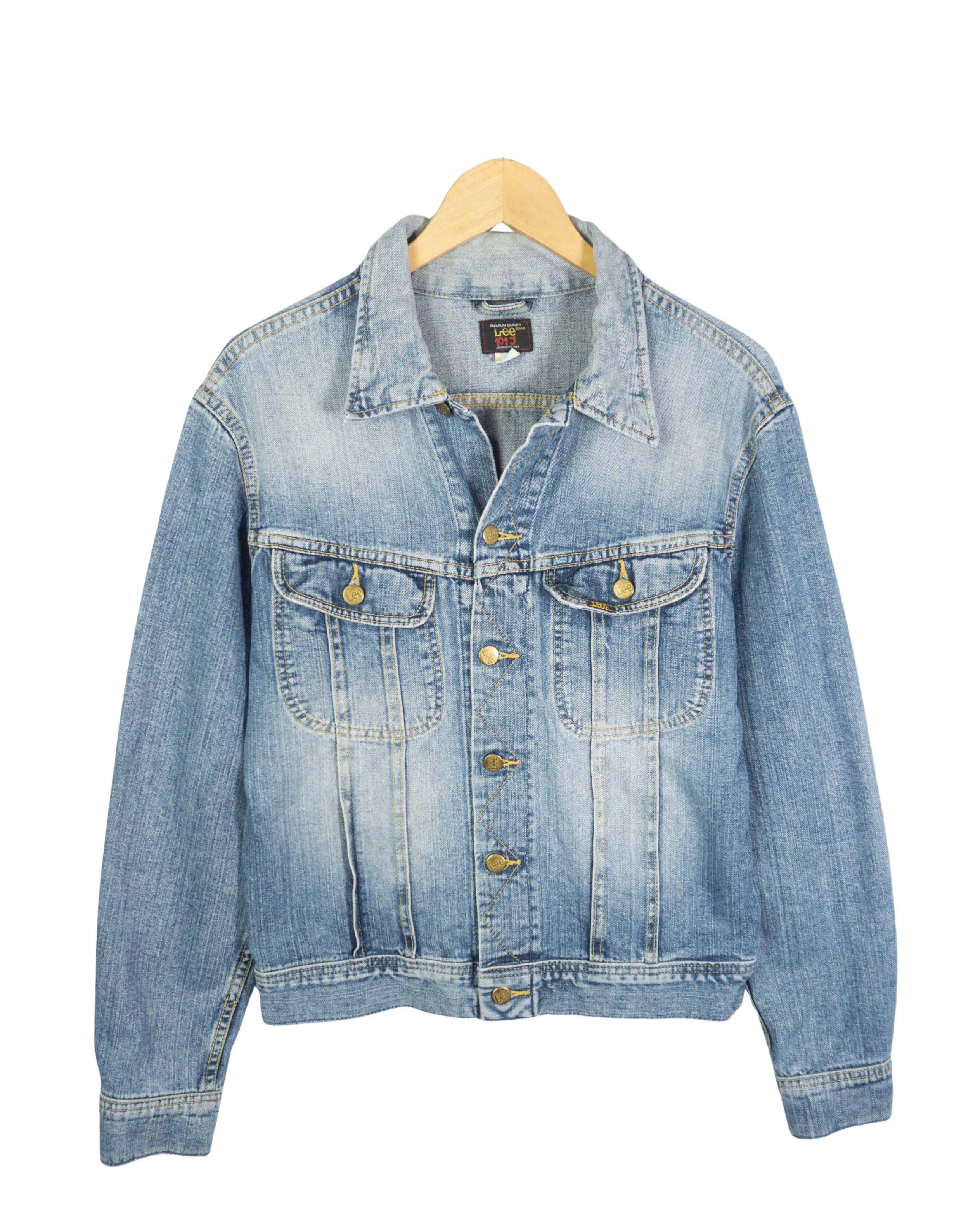 Chaqueta Lee 101 Denim Azul Vintage 90s Mujer — Talla L
